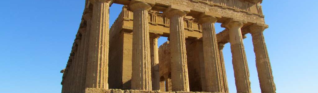 Admiring the Temple of Concordia
