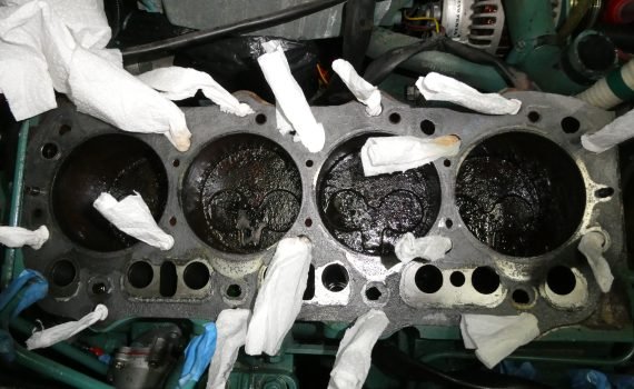 The result of a hydrolocked engine